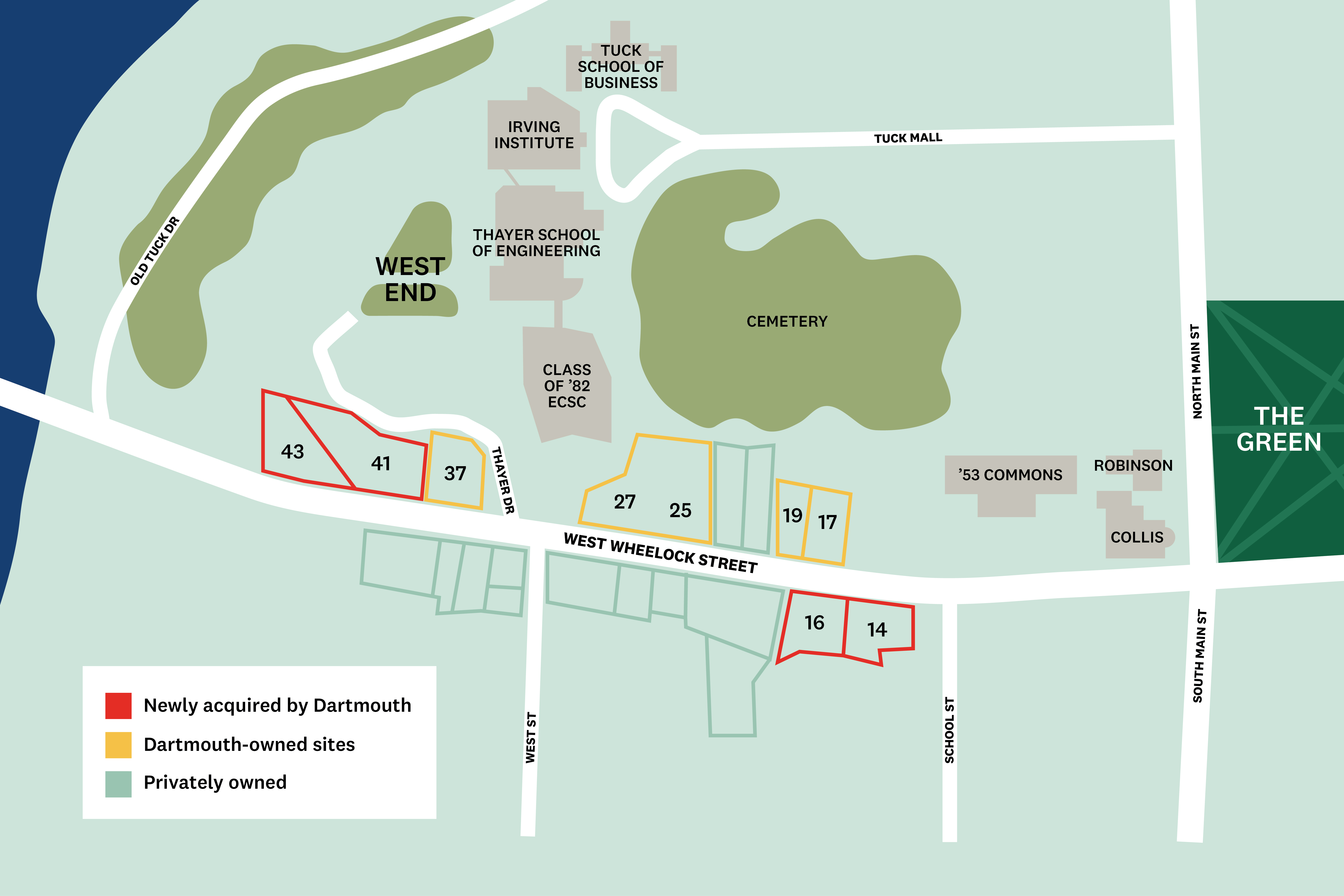 West Wheelock Street map